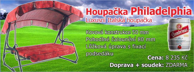 Philadelphia zahradní houpačka + SOUDEK