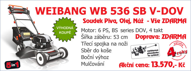 WEIBANG WB 536 SB V-DOV motorová sekačka + DÁREK