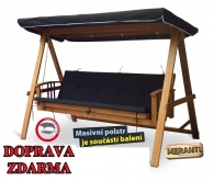 Dřevěná zahradní houpačka VeGA Lux Black