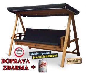 Dřevěná zahradní houpačka VeGA Lux Black