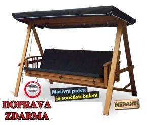 Dřevěná zahradní houpačka VeGA Lux Black - 