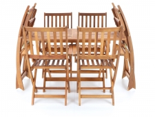 Dřevěná skládací stolová sestava WEEKEND 6